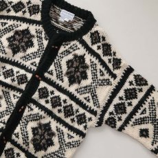 画像6: OLD Nomadic Traders WOOL HAND KNIT CARDIGAN "HAND MADE IN NEPAL" (6)