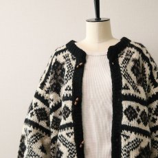 画像4: OLD Nomadic Traders WOOL HAND KNIT CARDIGAN "HAND MADE IN NEPAL" (4)