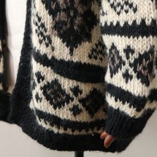 画像5: OLD Nomadic Traders WOOL HAND KNIT CARDIGAN "HAND MADE IN NEPAL" (5)