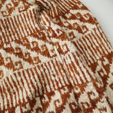 画像9: OLD UNKNOWN BRAND WOOL HAND KNIT SHAWL COLLAR CARDIGAN (9)