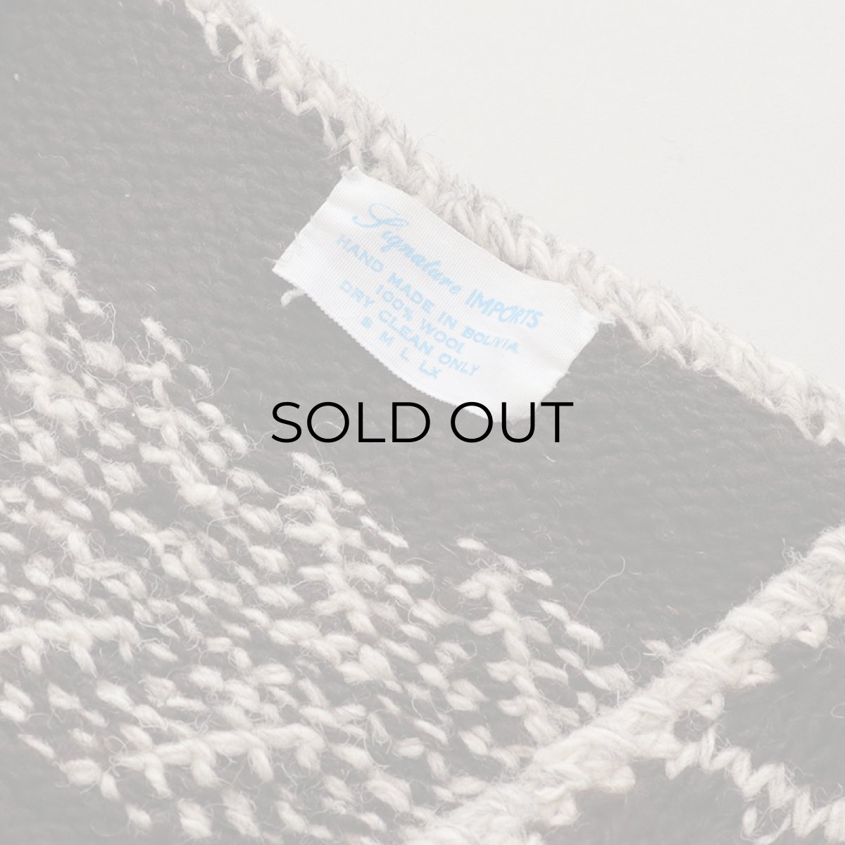 画像10: Signature IMPORTS WOOL HAND KNIT VEST "HAND MADE IN BOLIVIA" (10)