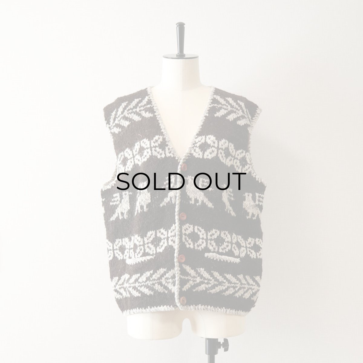 画像2: Signature IMPORTS WOOL HAND KNIT VEST "HAND MADE IN BOLIVIA" (2)