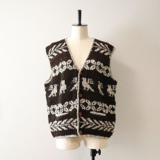 画像2: Signature IMPORTS WOOL HAND KNIT VEST "HAND MADE IN BOLIVIA" (2)