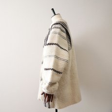 画像3: OLD UNKNOWN BRAND WOOL HAND KNIT RUG JACKET (3)