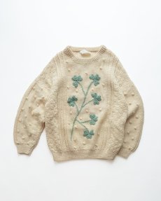 画像1: OLD SALLYBROOK KNITWEAR WOOL HAND KNIT IRISH SWEATER "HANDKNITTED IN IRELAND" (1)