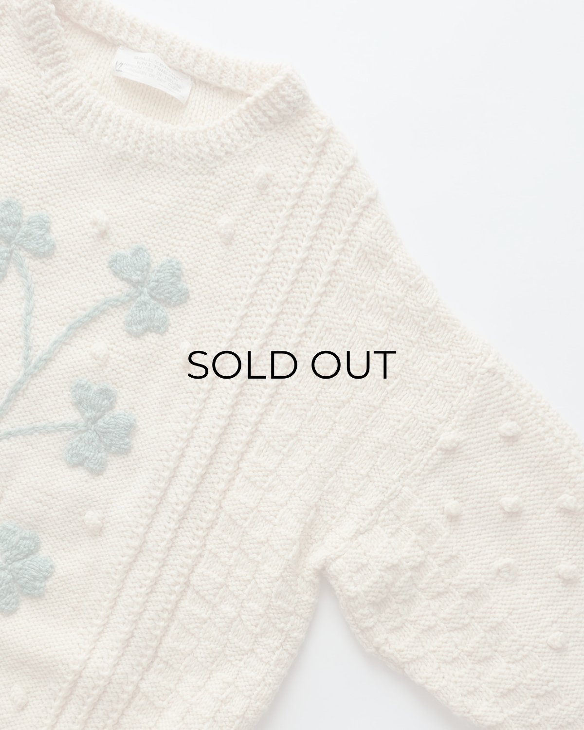 画像3: OLD SALLYBROOK KNITWEAR WOOL HAND KNIT IRISH SWEATER "HANDKNITTED IN IRELAND" (3)