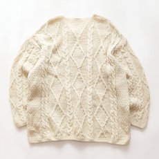 画像2: OLD CONNEMARA KNITWEAR WOOL ARAN KNIT CARDIGAN (2)