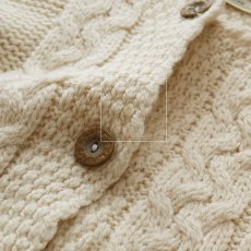 画像7: OLD CONNEMARA KNITWEAR WOOL ARAN KNIT CARDIGAN (7)