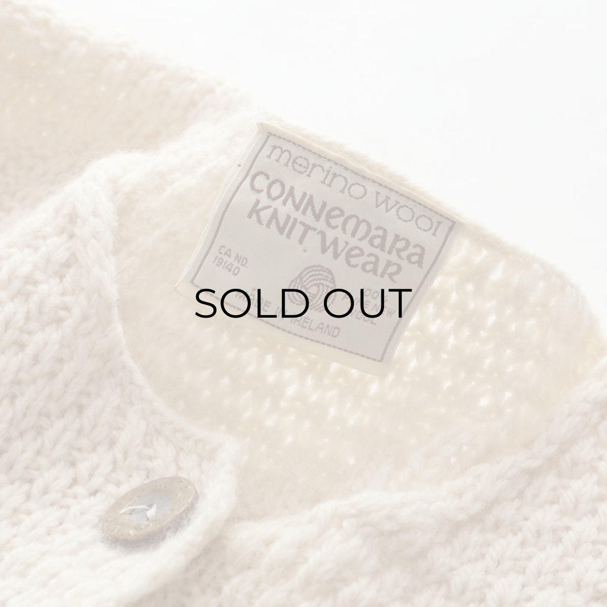 画像5: OLD CONNEMARA KNITWEAR WOOL ARAN KNIT CARDIGAN (5)