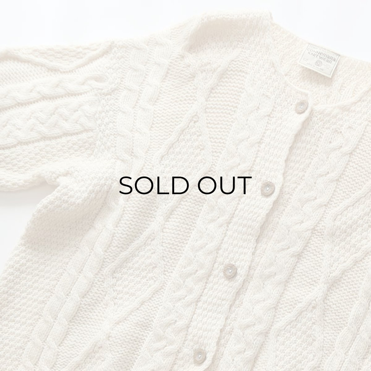 画像3: OLD CONNEMARA KNITWEAR WOOL ARAN KNIT CARDIGAN (3)