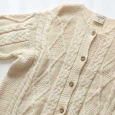 画像3: OLD CONNEMARA KNITWEAR WOOL ARAN KNIT CARDIGAN (3)