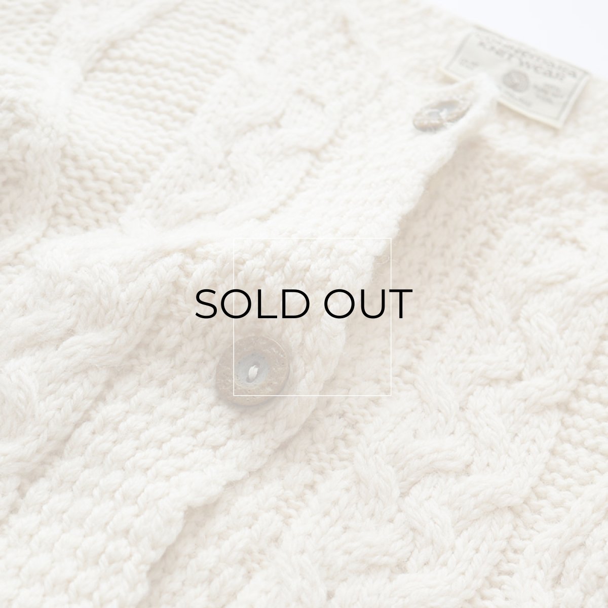 画像6: OLD CONNEMARA KNITWEAR WOOL ARAN KNIT CARDIGAN (6)