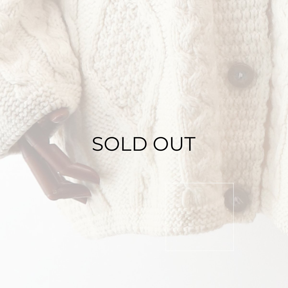 画像8: OLD CONNEMARA KNITWEAR WOOL ARAN KNIT CARDIGAN (8)