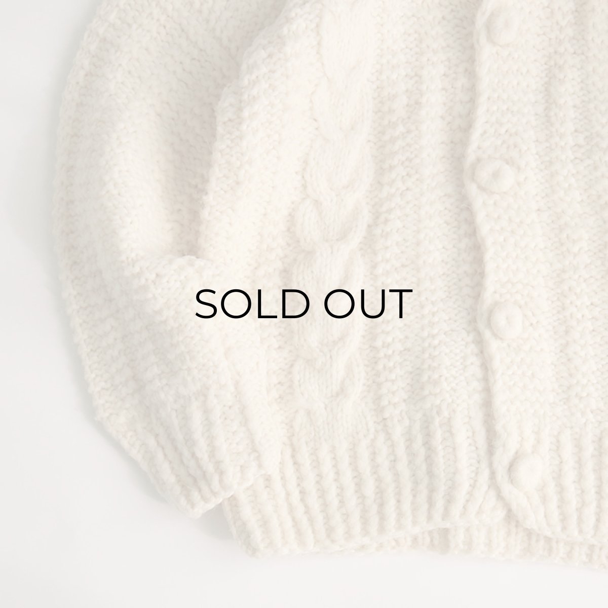 画像5: OLD UNKNOWN BRAND WOOL HAND KNIT  SHAWL COLLAR CARDIGAN (5)