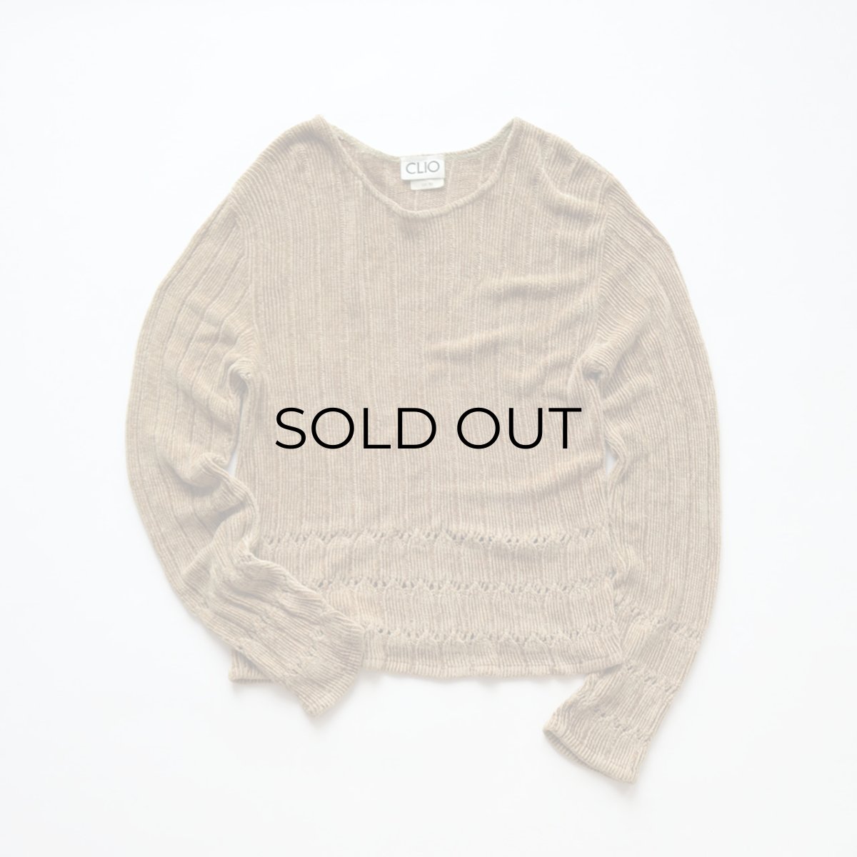 画像1: 80's CLIO RAYON VELOUR KNIT TOP "MADE IN USA" (1)