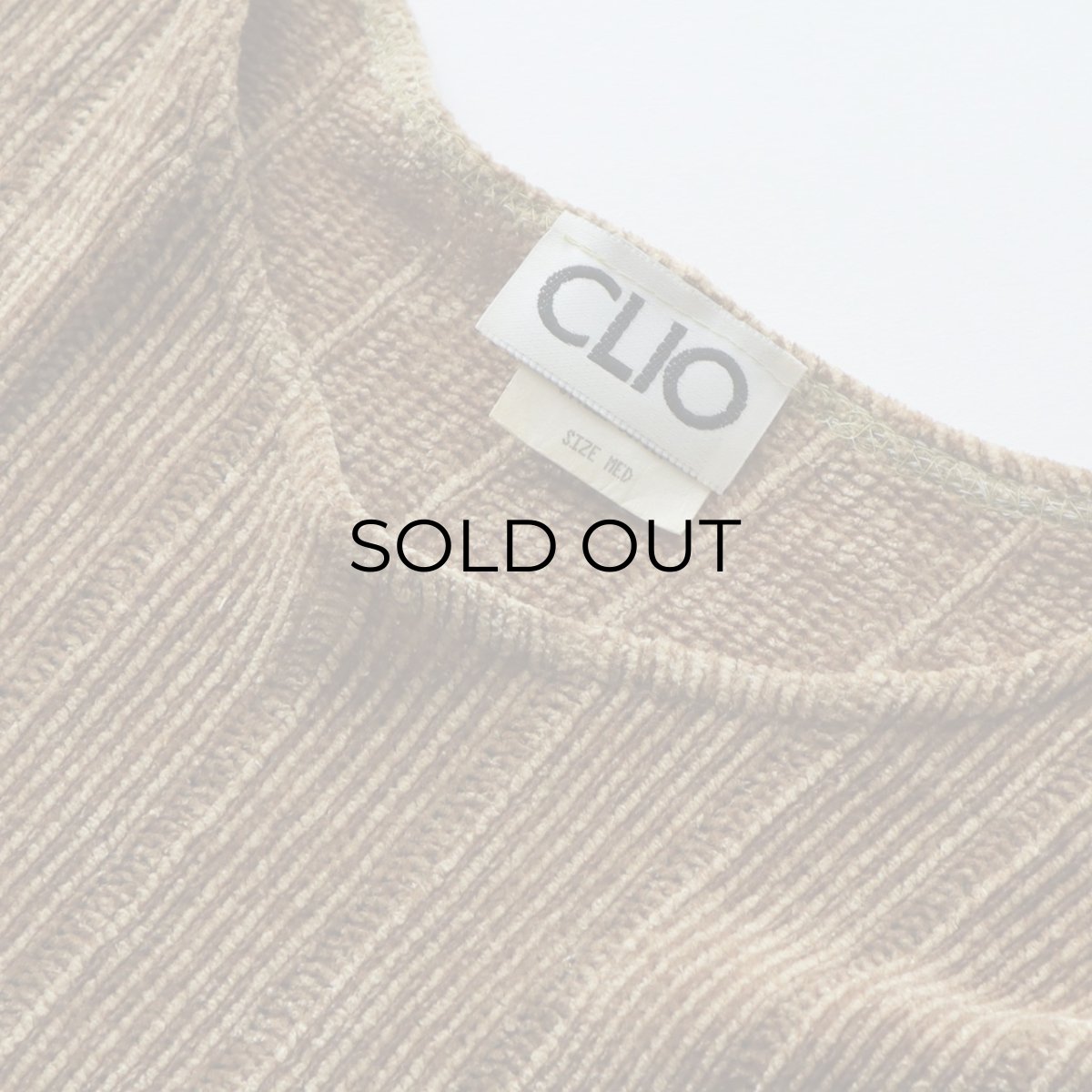 画像7: 80's CLIO RAYON VELOUR KNIT TOP "MADE IN USA" (7)