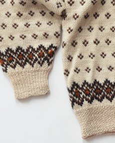 画像4: OLD UNKNOWN BRAND WOOL KNIT NORDIC CARDIGAN (4)