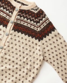 画像3: OLD UNKNOWN BRAND WOOL KNIT NORDIC CARDIGAN (3)