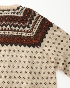 画像5: OLD UNKNOWN BRAND WOOL KNIT NORDIC CARDIGAN (5)