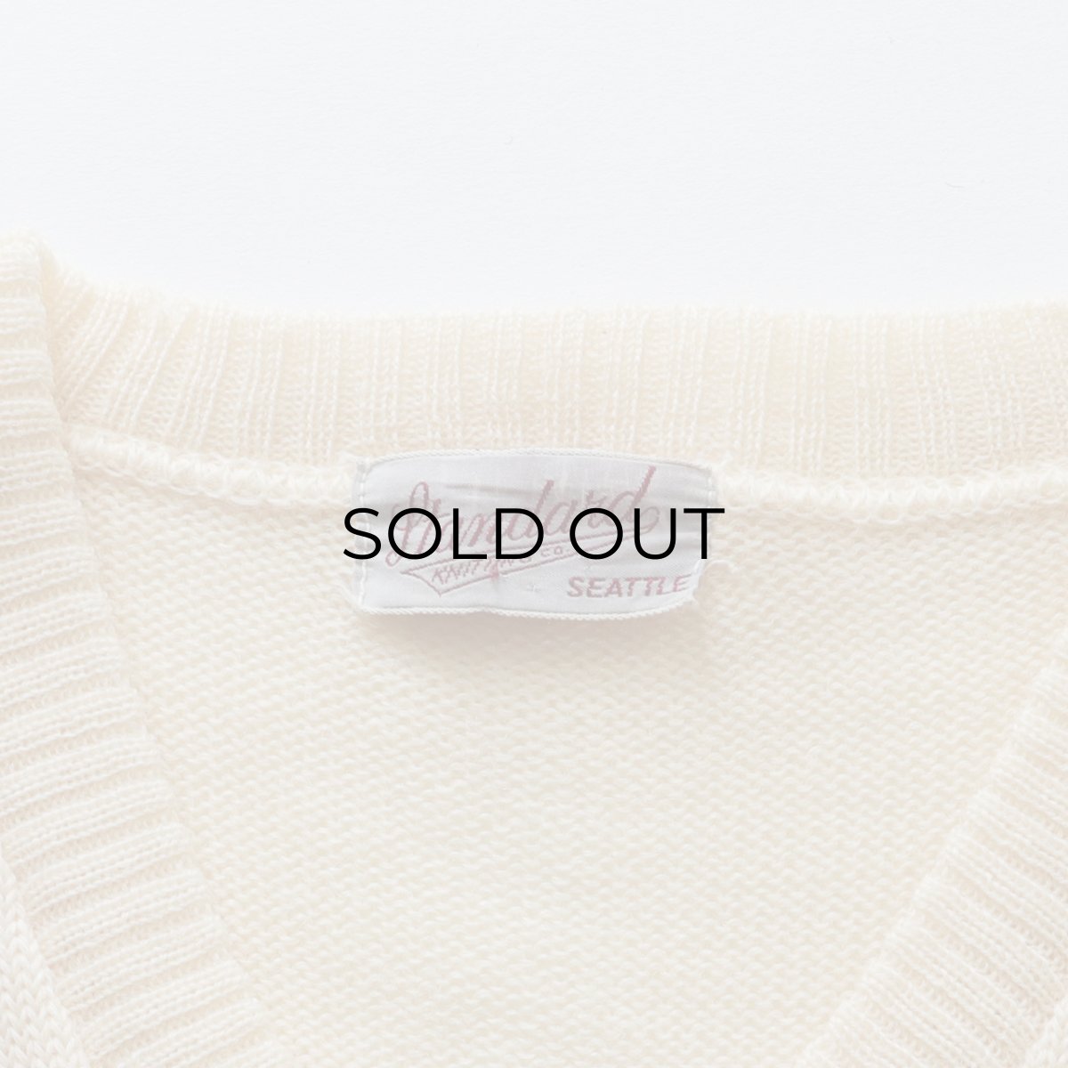 画像9: 60's Standard KNITTING CO. WOOL KNIT LETTERED V NECK AWARD SWEATER (9)
