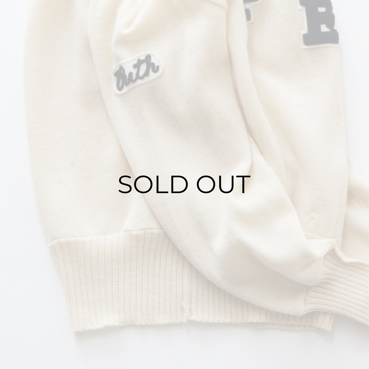画像8: 60's Standard KNITTING CO. WOOL KNIT LETTERED V NECK AWARD SWEATER (8)