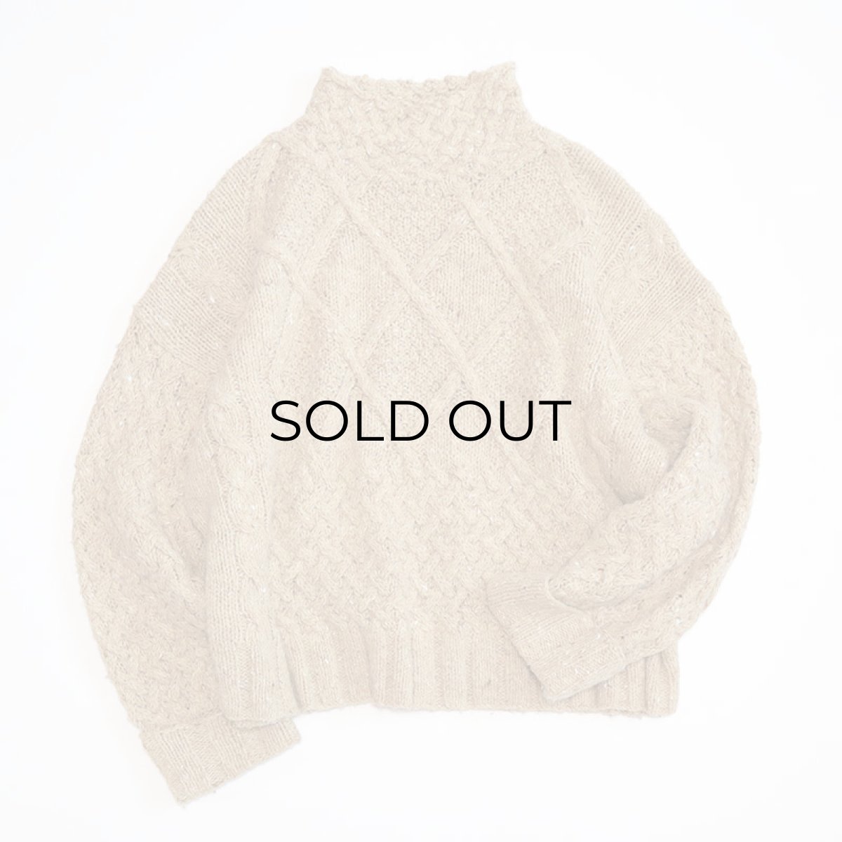 画像1: EXPRESS ANGORA MIX KNIT BOTTLE NECK SWEATER (1)