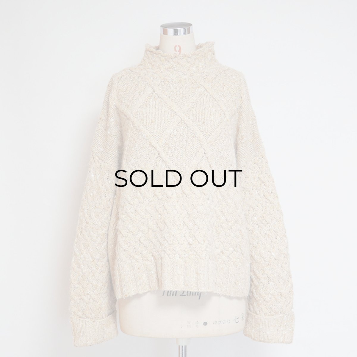 画像7: EXPRESS ANGORA MIX KNIT BOTTLE NECK SWEATER (7)