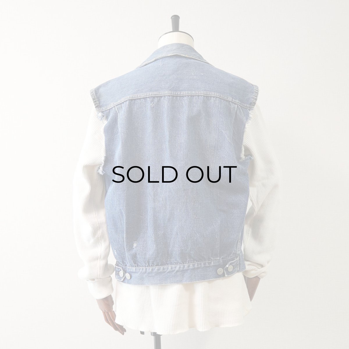 画像19: 50's LEVI'S 507XX "2nd type" DENIM CUT OFF JACKET "ONE SIDE TAG" (19)