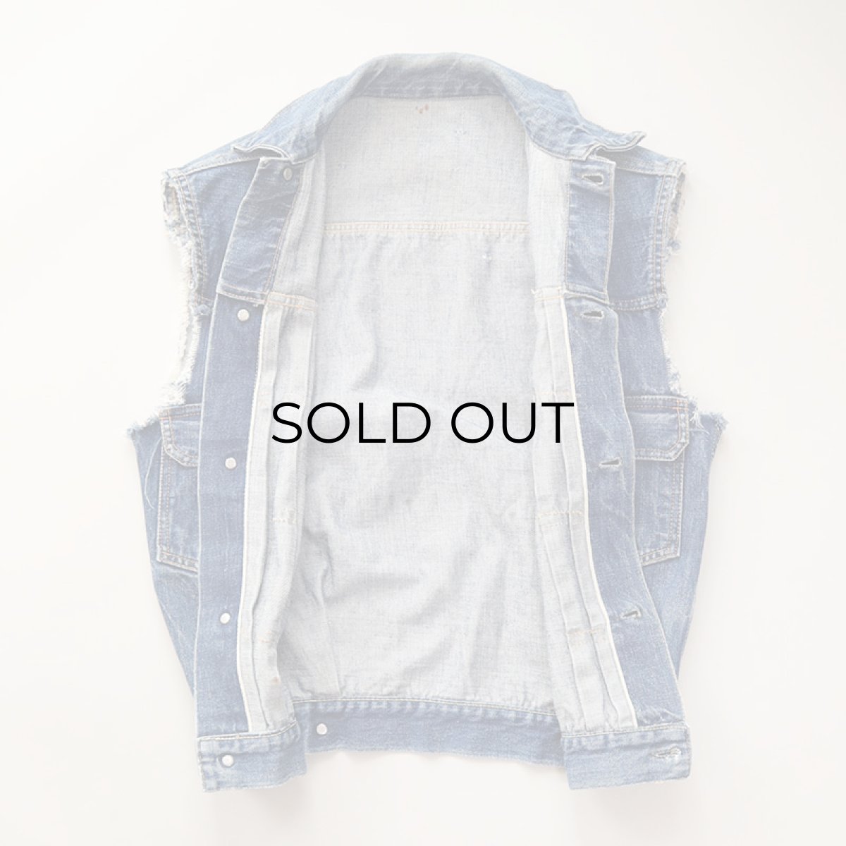 画像2: 50's LEVI'S 507XX "2nd type" DENIM CUT OFF JACKET "ONE SIDE TAG" (2)