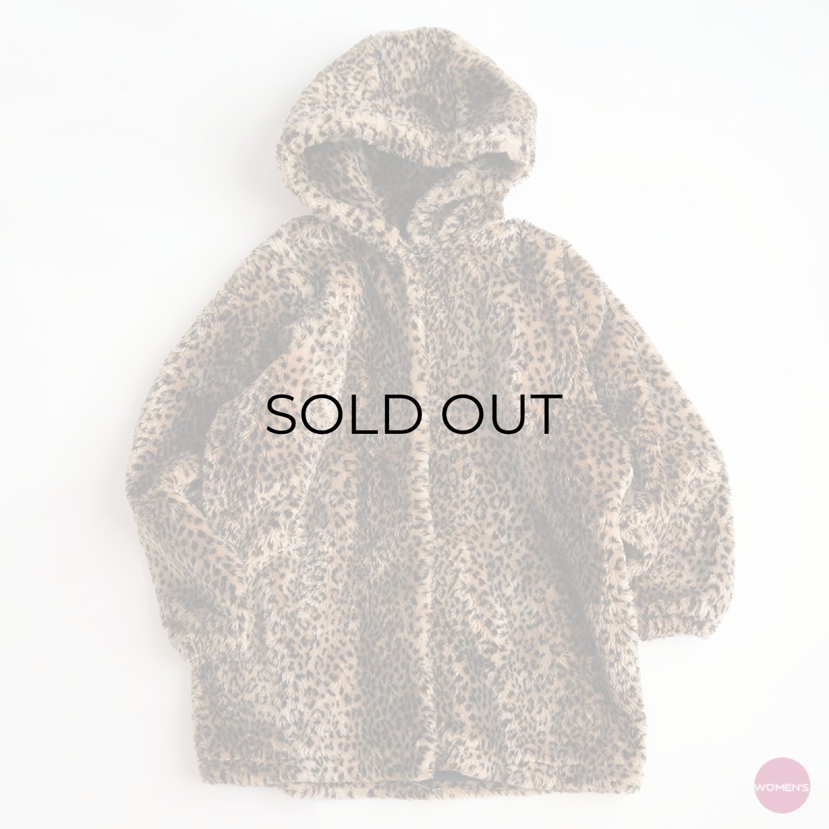 画像1: 〜90's duffel LEOPARD PATTERN FAKE FUR HOODED COAT (1)