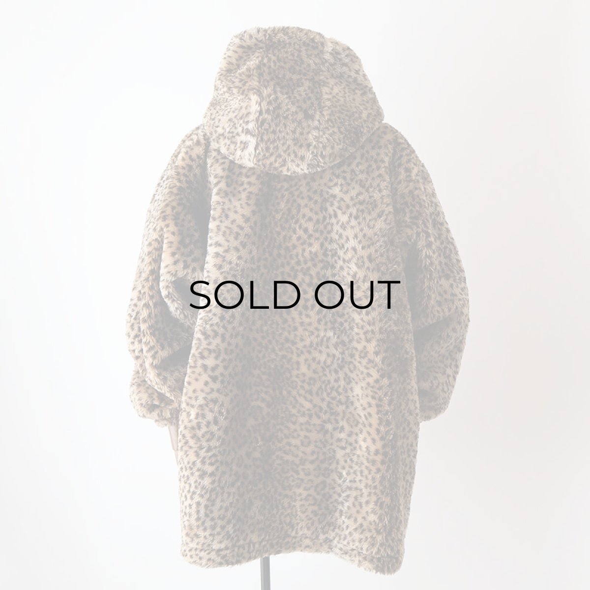画像9: 〜90's duffel LEOPARD PATTERN FAKE FUR HOODED COAT (9)