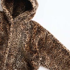 画像3: 〜90's duffel LEOPARD PATTERN FAKE FUR HOODED COAT (3)