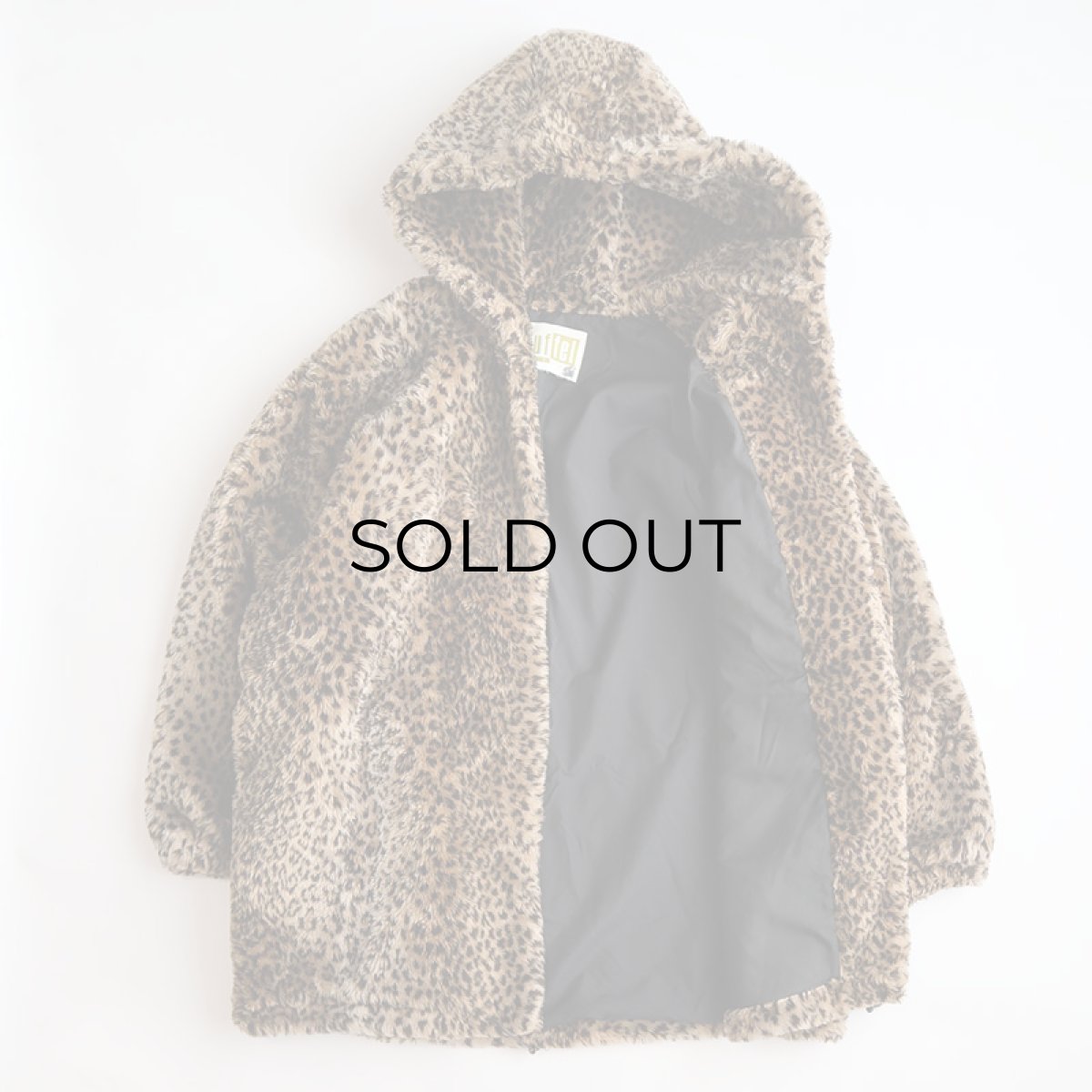 画像2: 〜90's duffel LEOPARD PATTERN FAKE FUR HOODED COAT (2)