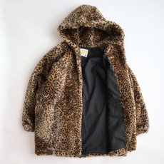 画像2: 〜90's duffel LEOPARD PATTERN FAKE FUR HOODED COAT (2)