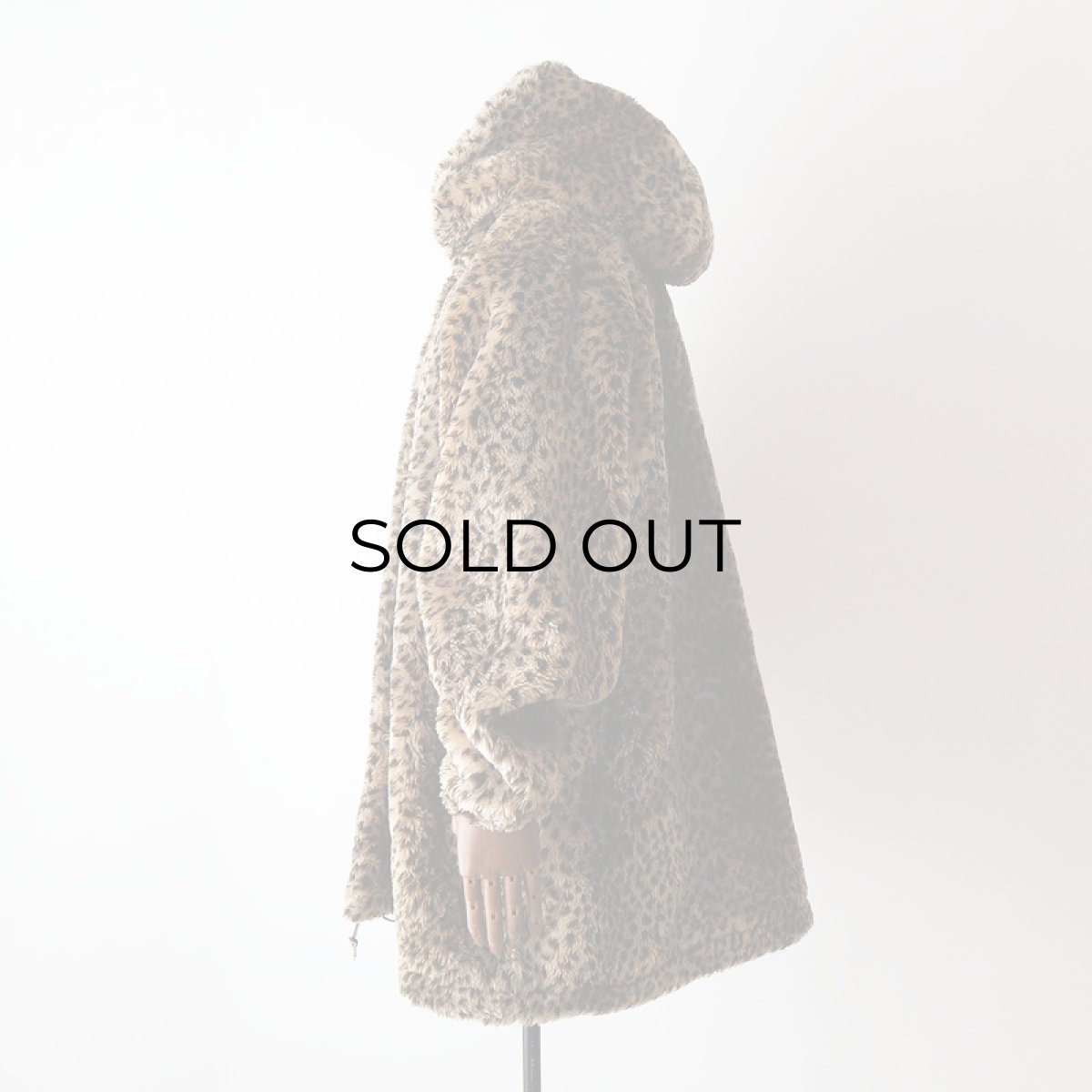 画像8: 〜90's duffel LEOPARD PATTERN FAKE FUR HOODED COAT (8)