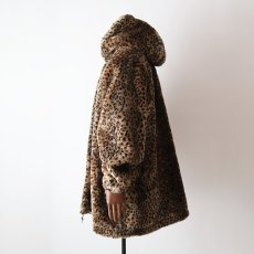 画像8: 〜90's duffel LEOPARD PATTERN FAKE FUR HOODED COAT (8)