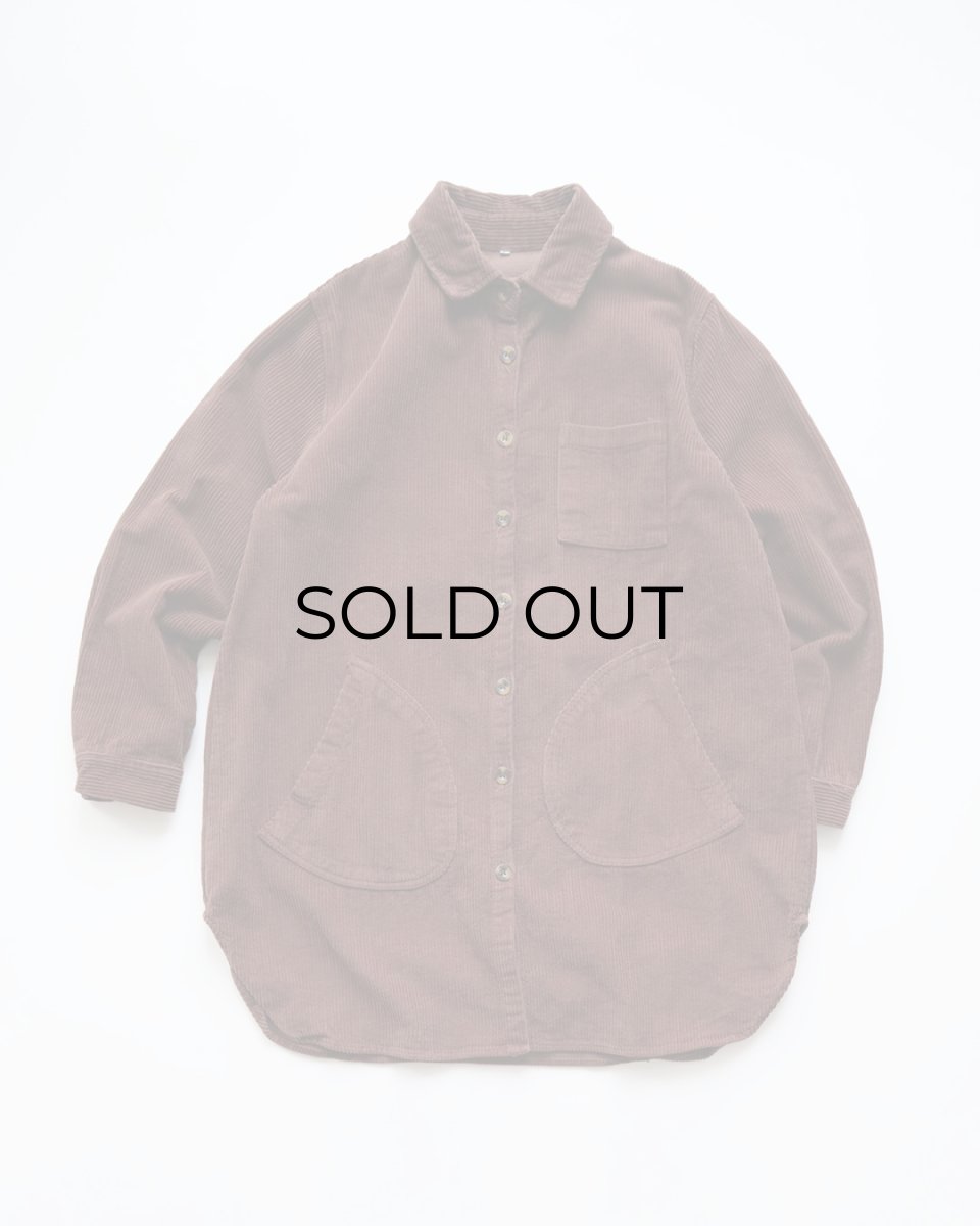 画像1: OLD UNKNOWN BRAND COTTON WIDE WALE CORDUROY SHIRT JACKET (1)