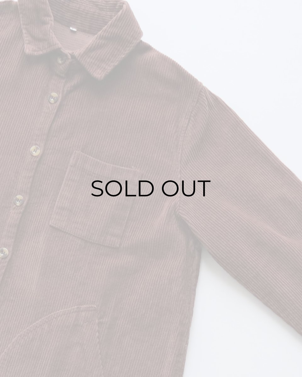 画像3: OLD UNKNOWN BRAND COTTON WIDE WALE CORDUROY SHIRT JACKET (3)