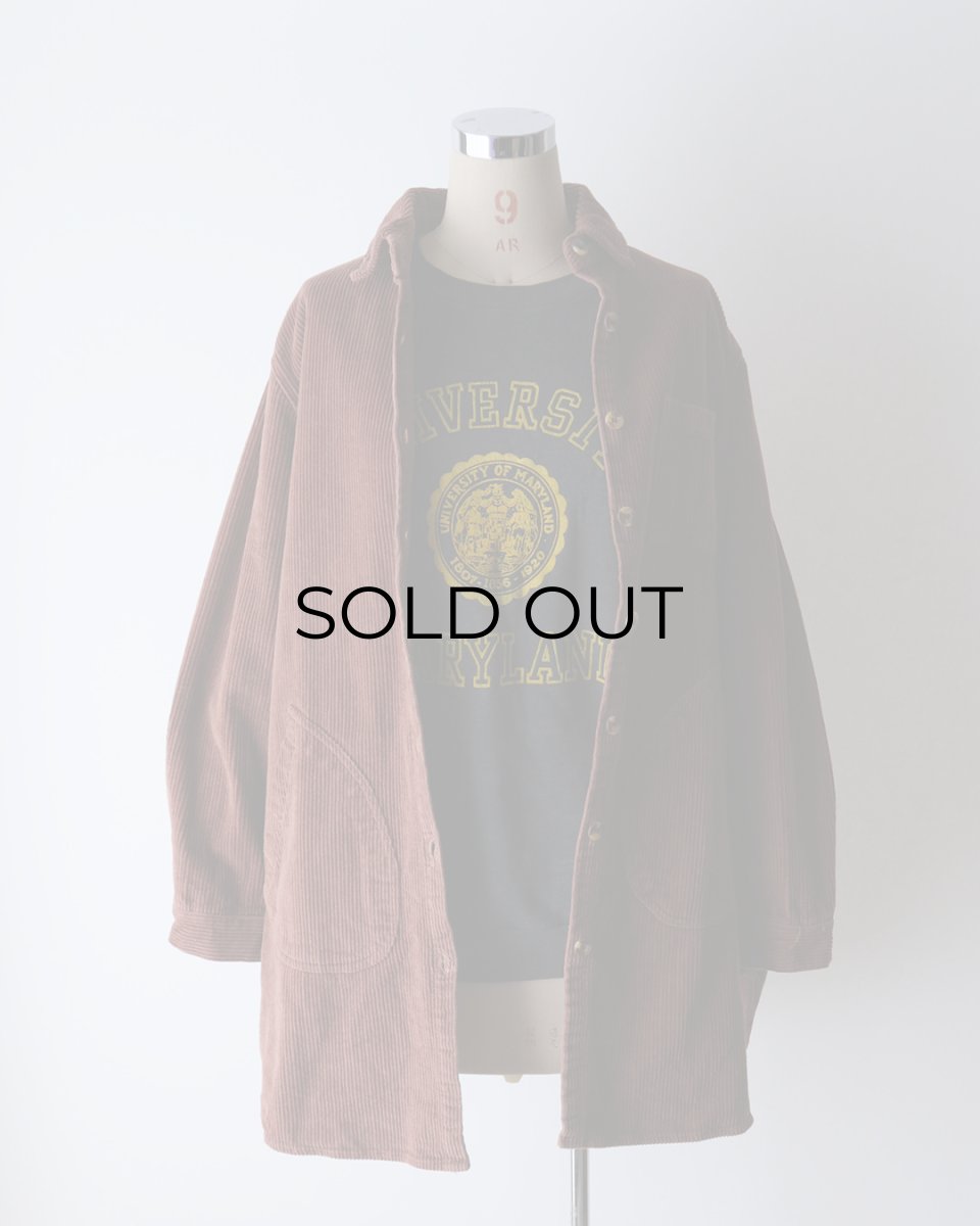 画像10: OLD UNKNOWN BRAND COTTON WIDE WALE CORDUROY SHIRT JACKET (10)