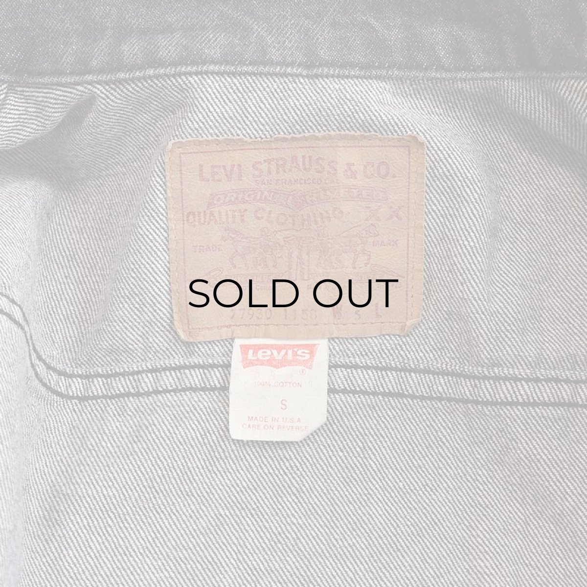 画像8: 80's LEVI'S 77930 BLACK DENIM WOMEN'S 4P TRUCKER JACKET "MADE IN USA" (8)