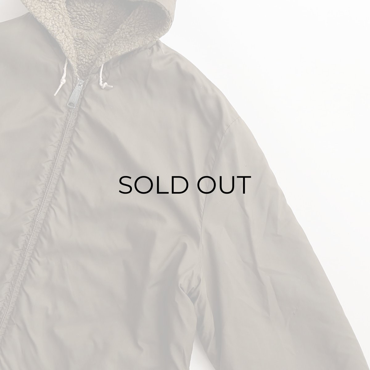 画像10: 〜60's UNKNOWN BRAND BOA FLEECE x NYLON REVERSIBLE ZIP HOODED JACKET (10)