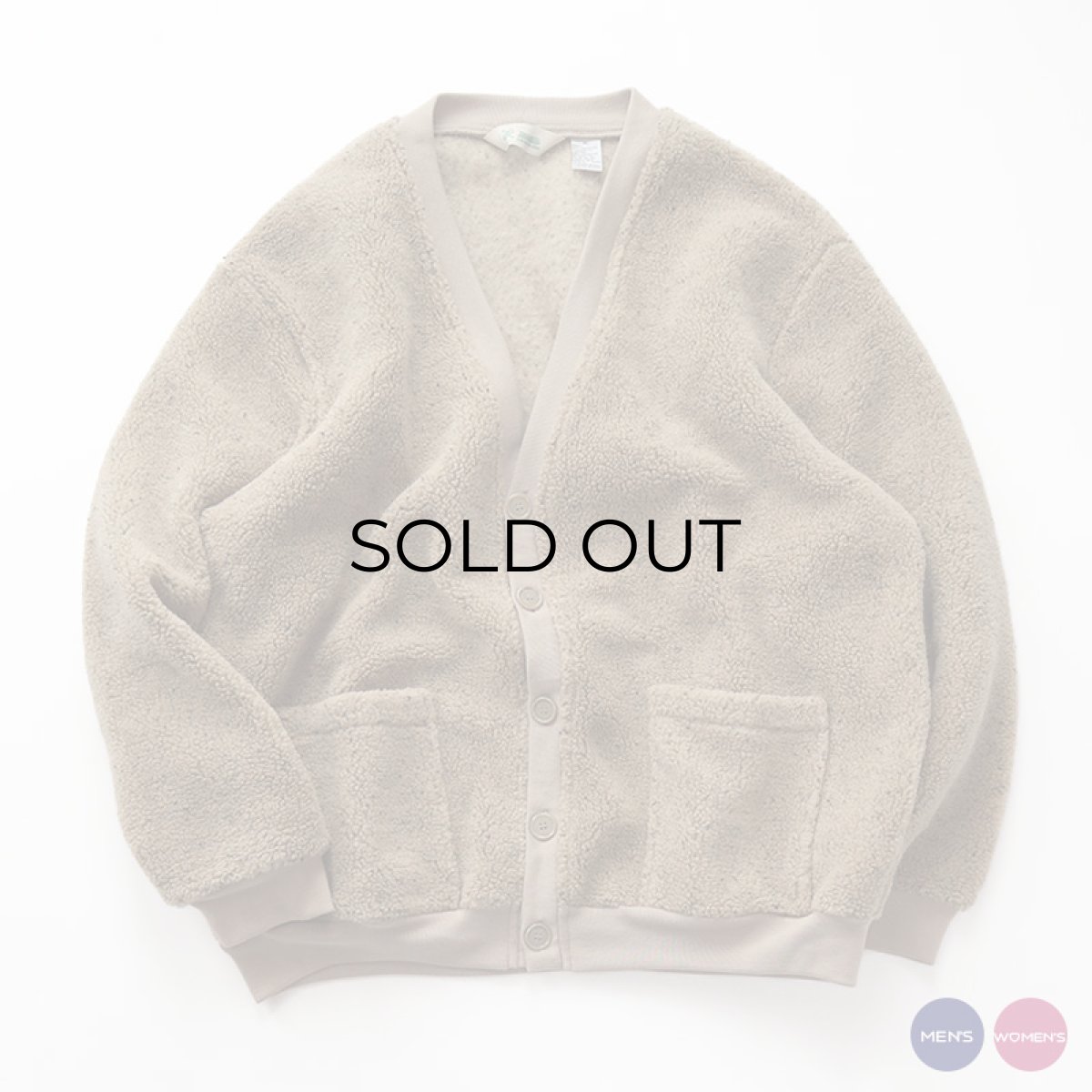 画像1: 90's HABAND BOA FLEECE V NECK CARDIGAN (1)