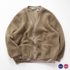 画像1: 90's HABAND BOA FLEECE V NECK CARDIGAN (1)