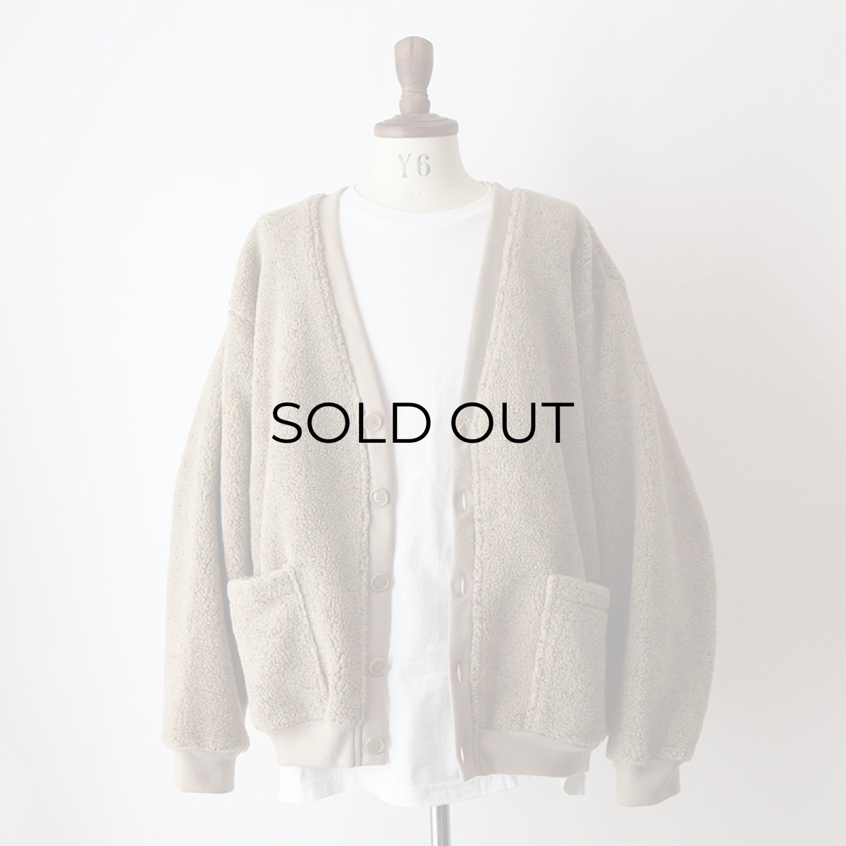 画像11: 90's HABAND BOA FLEECE V NECK CARDIGAN (11)