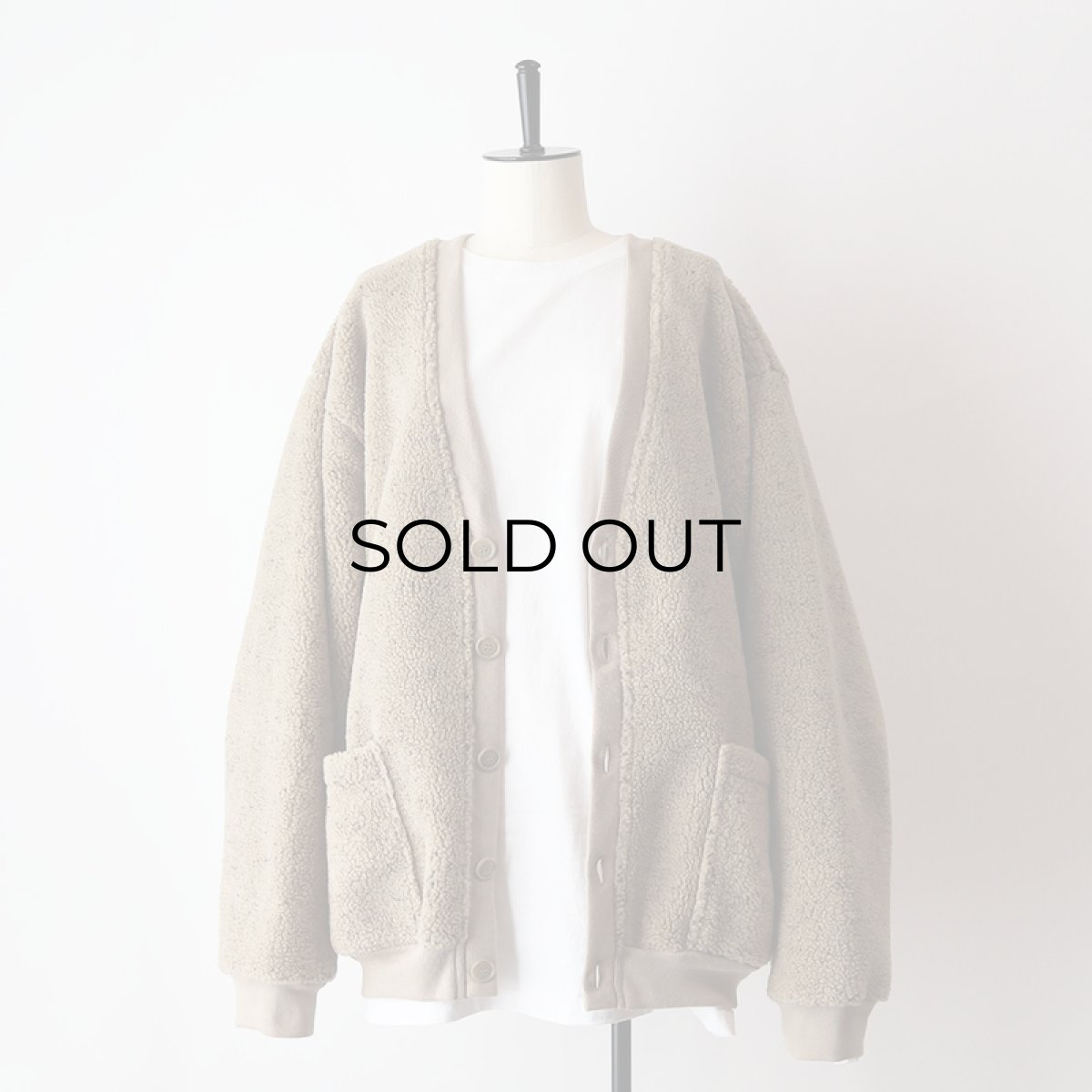 画像14: 90's HABAND BOA FLEECE V NECK CARDIGAN (14)