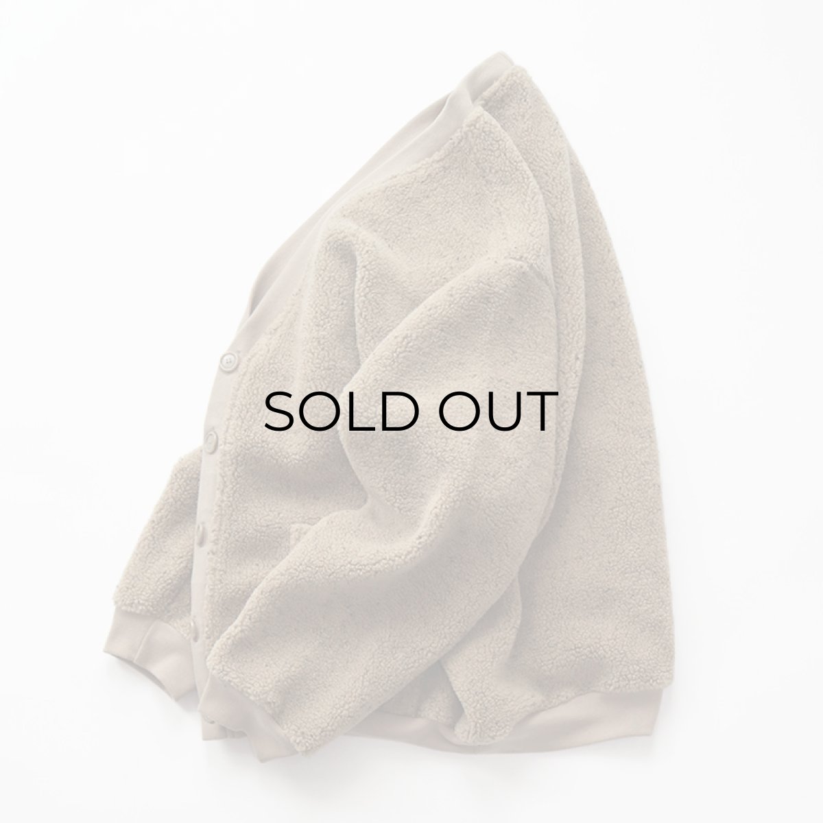 画像3: 90's HABAND BOA FLEECE V NECK CARDIGAN (3)