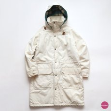 画像1: 80's L.L. Bean POLYESTER COTTON WOOL CHECK LINING PADDED LONG MOUNTAIN JACKET with HOOD (1)