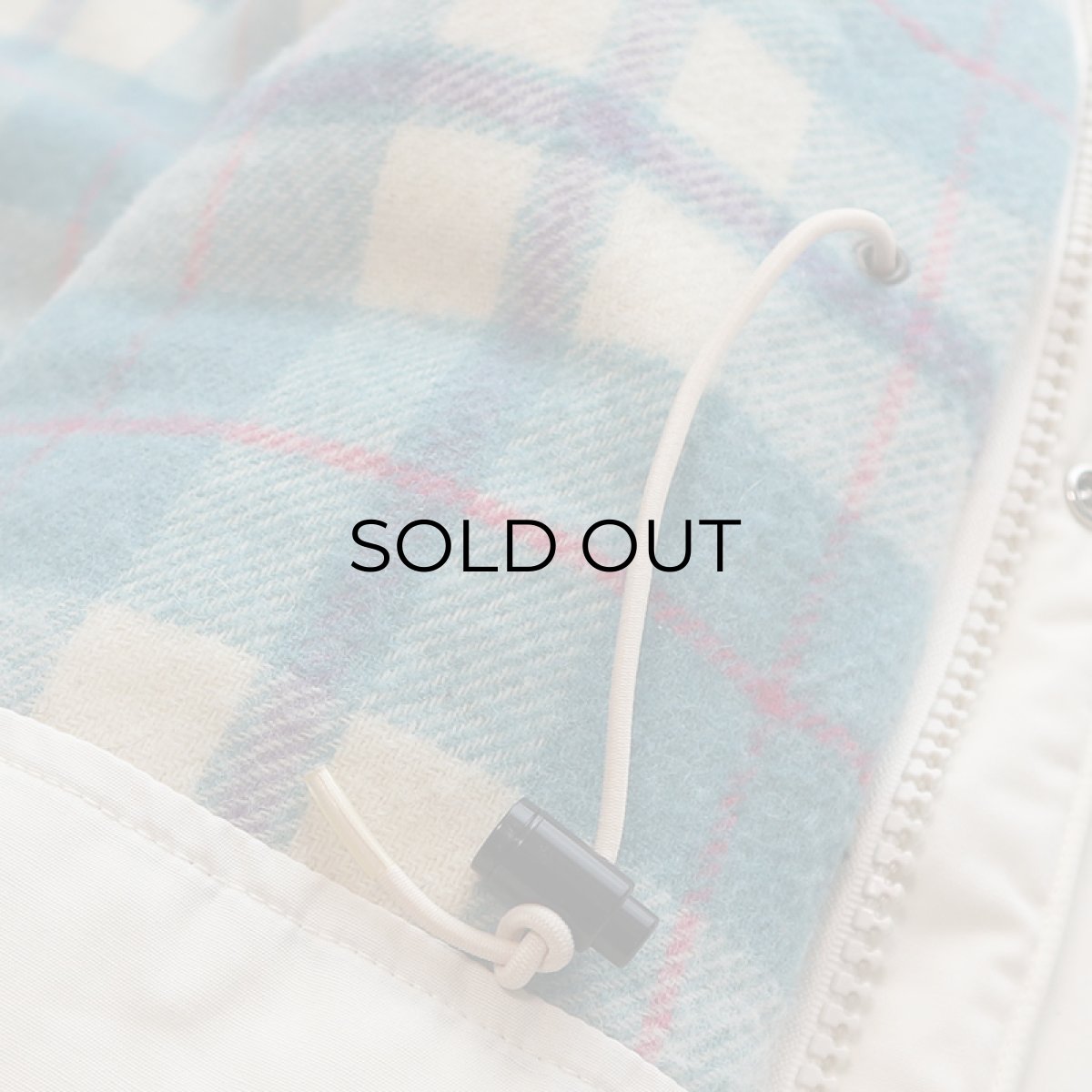 画像12: 80's L.L. Bean POLYESTER COTTON WOOL CHECK LINING PADDED LONG MOUNTAIN JACKET with HOOD (12)