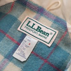 画像9: 80's L.L. Bean POLYESTER COTTON WOOL CHECK LINING PADDED LONG MOUNTAIN JACKET with HOOD (9)