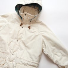 画像4: 80's L.L. Bean POLYESTER COTTON WOOL CHECK LINING PADDED LONG MOUNTAIN JACKET with HOOD (4)